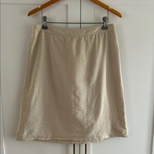MEXX Classic Linen Blend Beige Skirt A-Line mini size small/medium